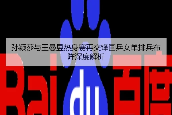 孙颖莎与王曼昱热身赛再交锋国乒女单排兵布阵深度解析